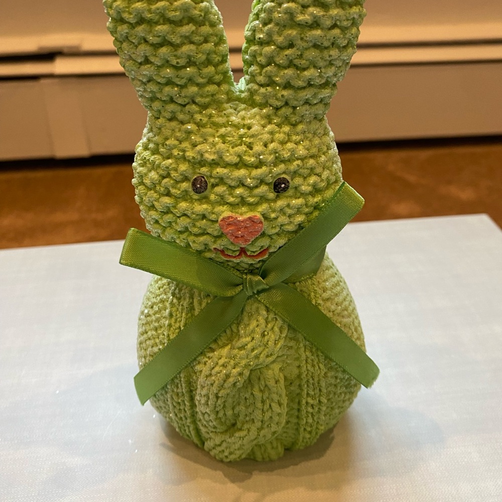 Colorful Bunny Figurine Set with Egg Holder - Picture 2 of 10